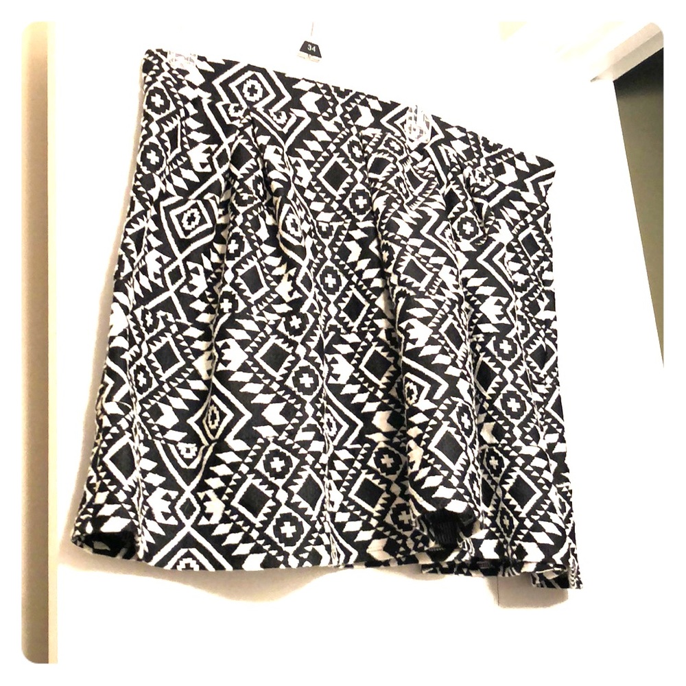 Aztec Print Skater Skirt